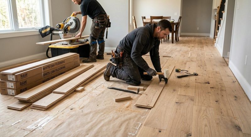 Oak Floor Installation in Clinton, MA