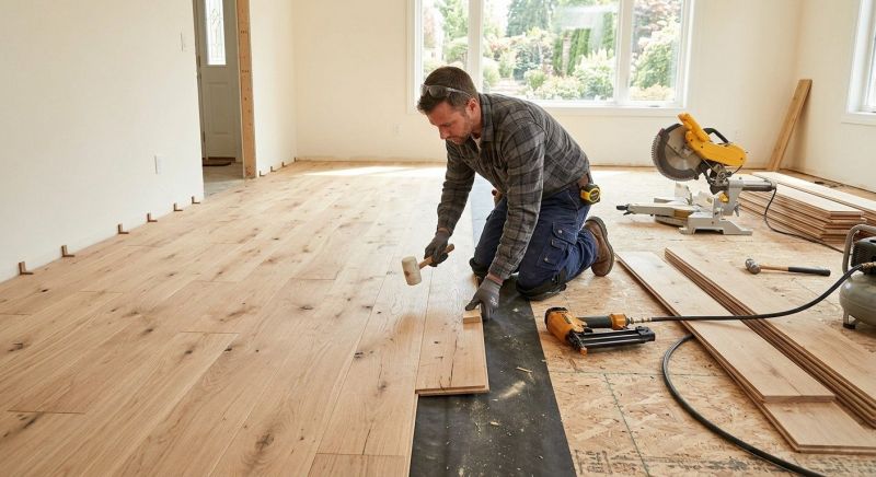 Oak Floor Installation in Holliston, MA