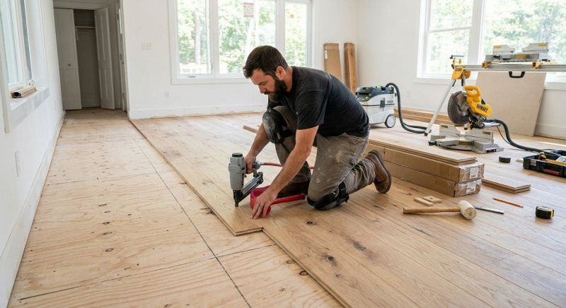 Oak Floor Installation in Hudson, MA