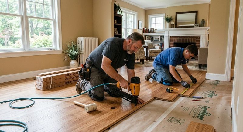 Oak Floor Installation in Millis, MA