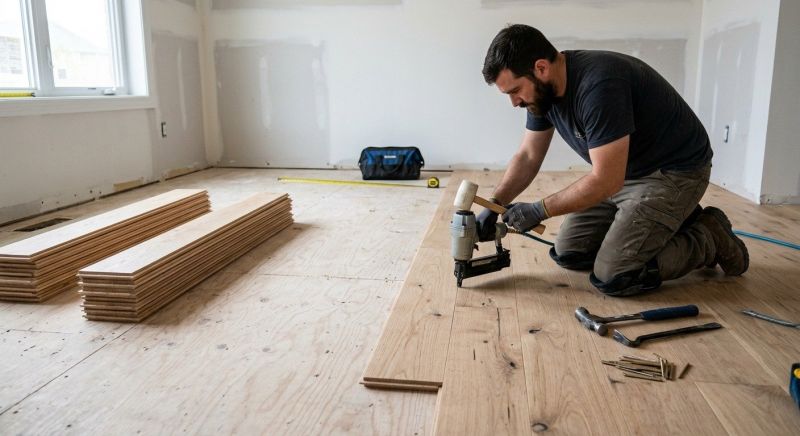 Oak Floor Installation in Stow, MA