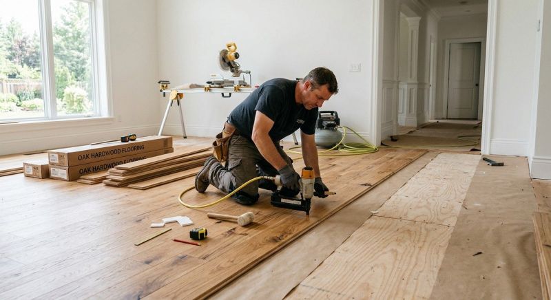 Oak Floor Installation in Stow, MA