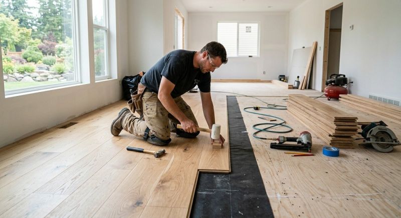Oak Floor Installation in Westborough, MA