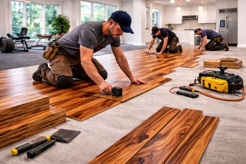Teak Flooring Installation in Worcester, MA