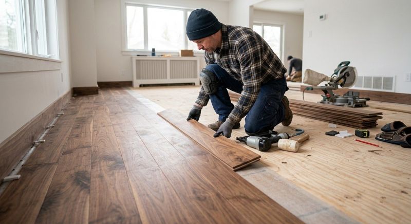 Walnut Flooring Installation in Worcester, MA